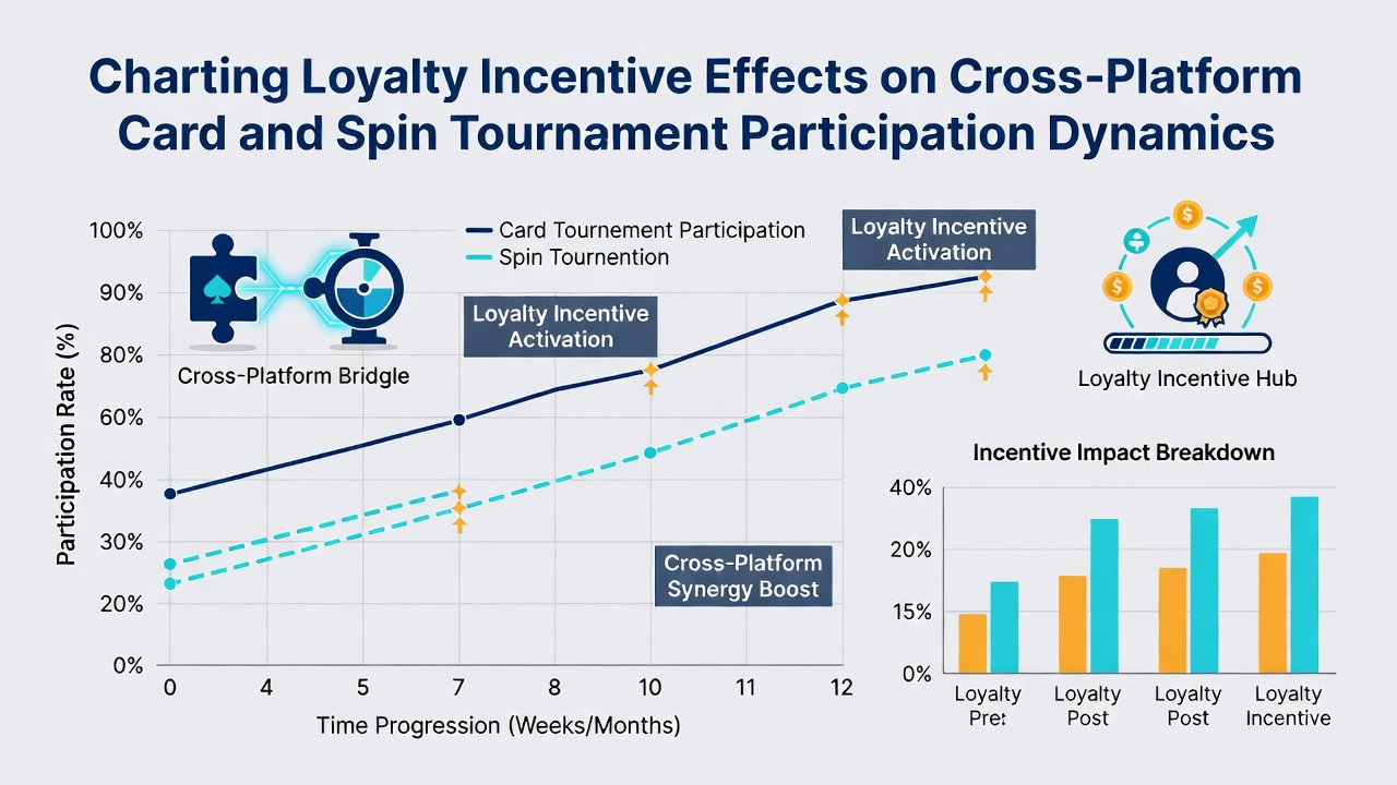 Data visualization of loyalty tier impacts on tournament entries across mobile and desktop platforms