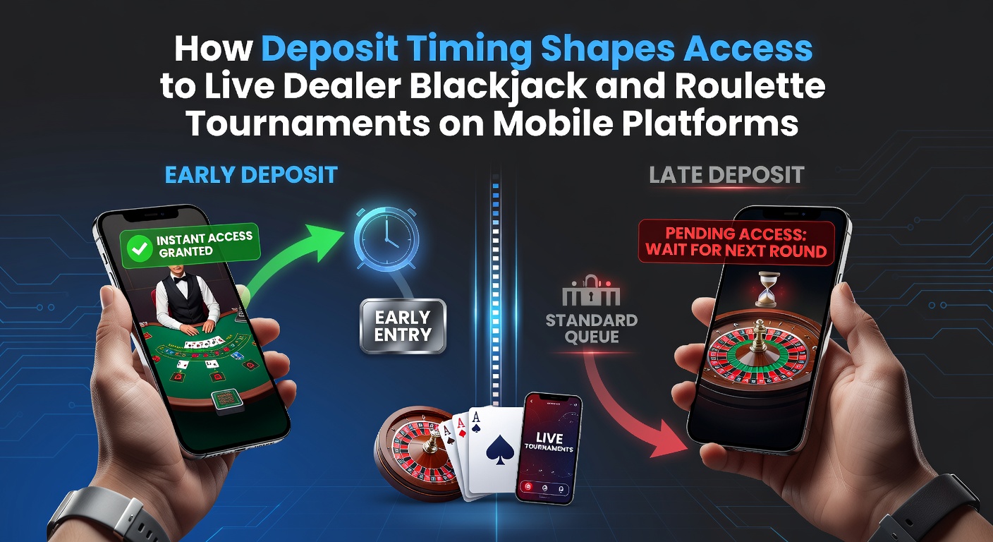 Mobile phone displaying live dealer blackjack tournament interface with deposit confirmation screen