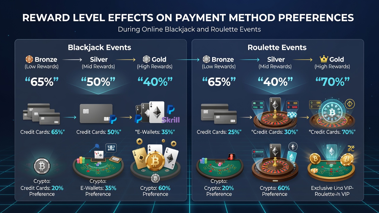 Mobile interface showing different payment options highlighted for various reward tiers in live dealer games