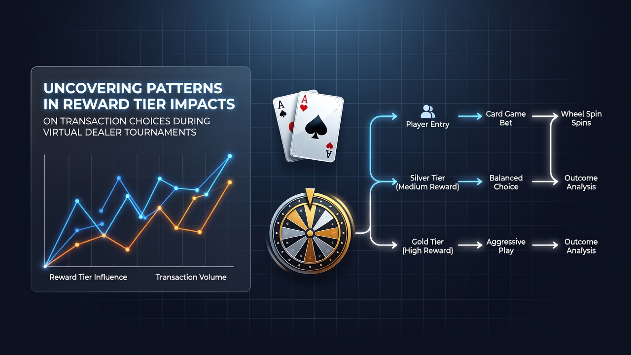 Virtual dealer tournament interface showing card and wheel game options with reward tier indicators